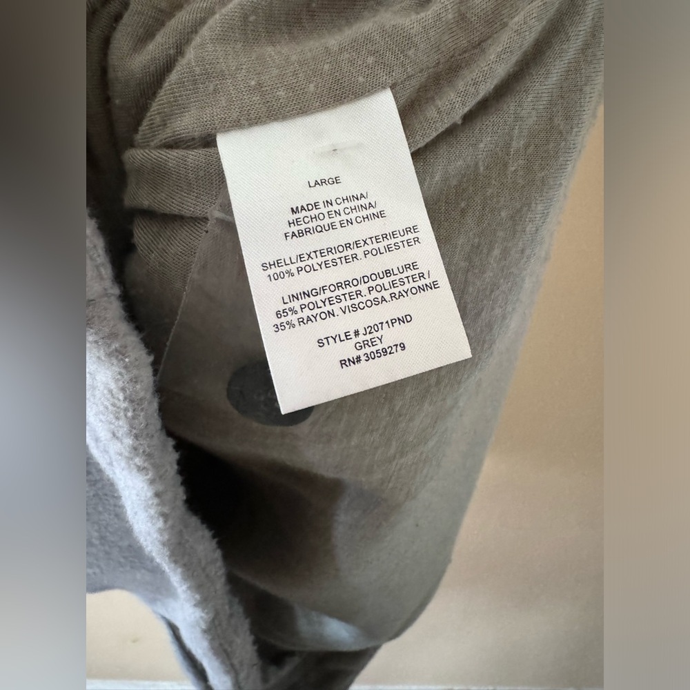 Thread & Supply Button Up Shacket Grey Size Large - image 5